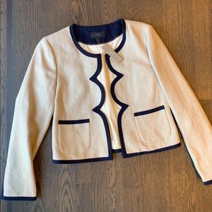 Linen cropped blazer